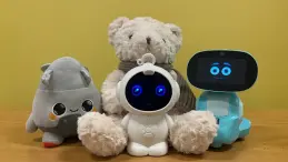 Child using AI toy under surveillance