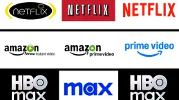 Netflix and HBO Max streaming logos