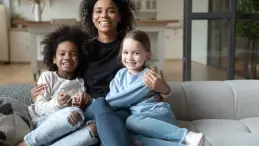 Government officials discussing foster care plans