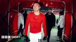 Casemiro playing for Manchester United