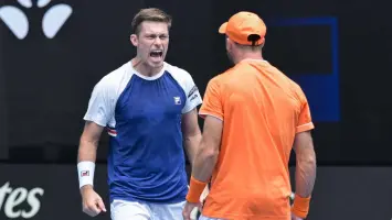 Neal Skupski playing at the Australian Open