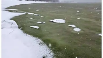 الجليد الأخضر في بحيرة ليبنو