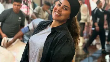 آيتن عامر داخل المدبح