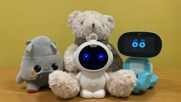 Child using AI toy under surveillance