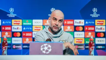 Pep Guardiola during Manchester City press conference