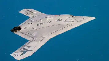 U.S. fighter jet intercepts drone near aircraft carrier