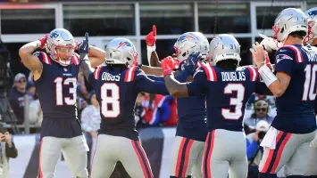 New England Patriots celebrating a victory