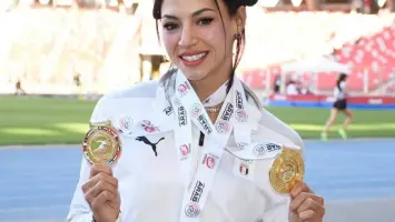 بسنت حميدة بعد تحطيم الرقم القياسي في التشيك