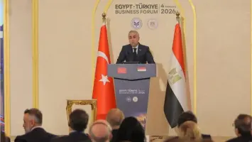 الرئيس السيسي والرئيس أردوغان أثناء منتدى الأعمال المصري التركي