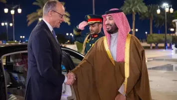 Saudi Crown Prince and German Chancellor Meeting