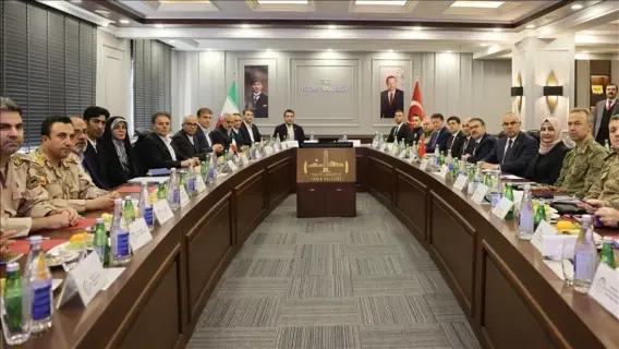 زعيم حزب العمال الكردستاني عبد الله أوجلان في اجتماع