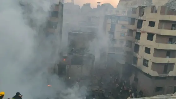 طائرات الدرون للإطفاء تساهم في السيطرة على حريق منشأة ناصر