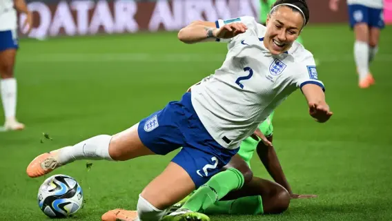 Lucy Bronze playing football