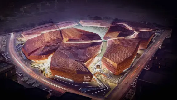 مشجعون بالدوري السعودي في ملعب حديث