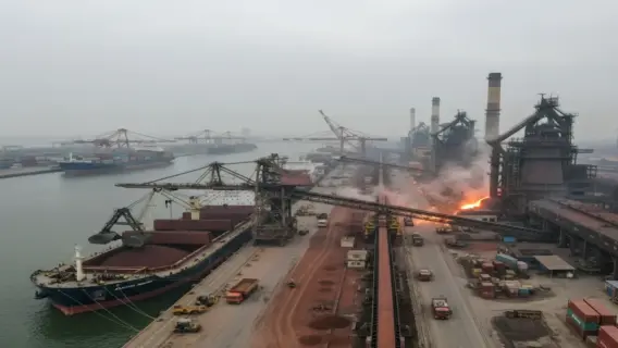 شحن خام الحديد في الموانئ الصينية