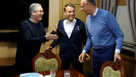 French President Emmanuel Macron at a meeting on anti-drug measures