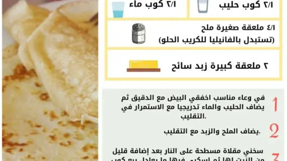 كريب محشو وجاهز للتقديم