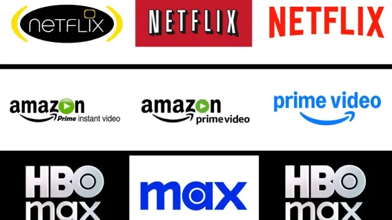 Netflix and HBO Max streaming logos