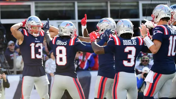 New England Patriots celebrating a victory