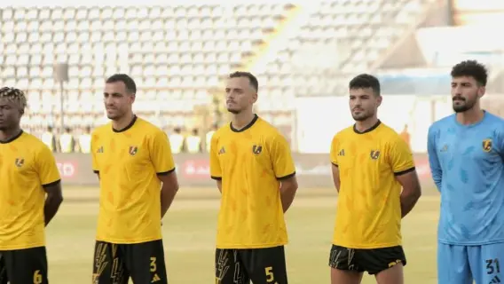 صورة من احتجاج نادي كهرباء الإسماعيلية