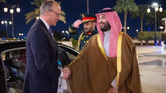 Saudi Crown Prince and German Chancellor Meeting