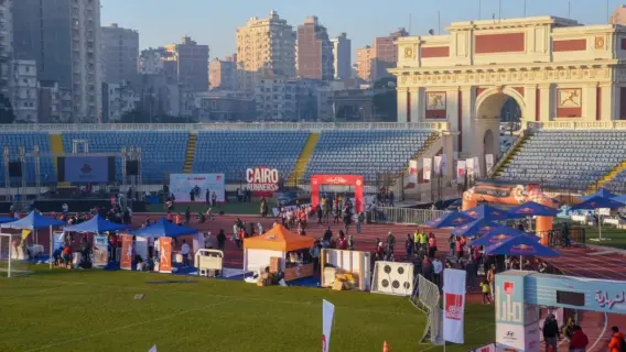 لاعبي نادي سموحة خلال التدريبات الجماعية