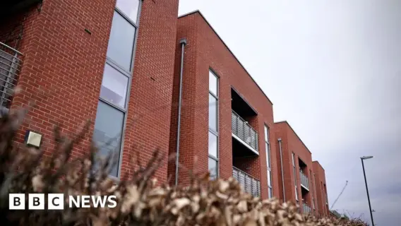 Empty retirement flat with for sale sign