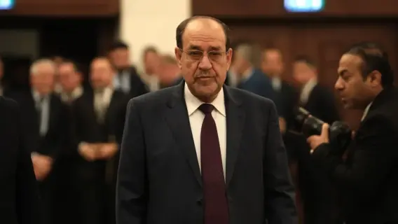 رئيس الوزراء العراقي محمد شياع السوداني ونوري المالكي