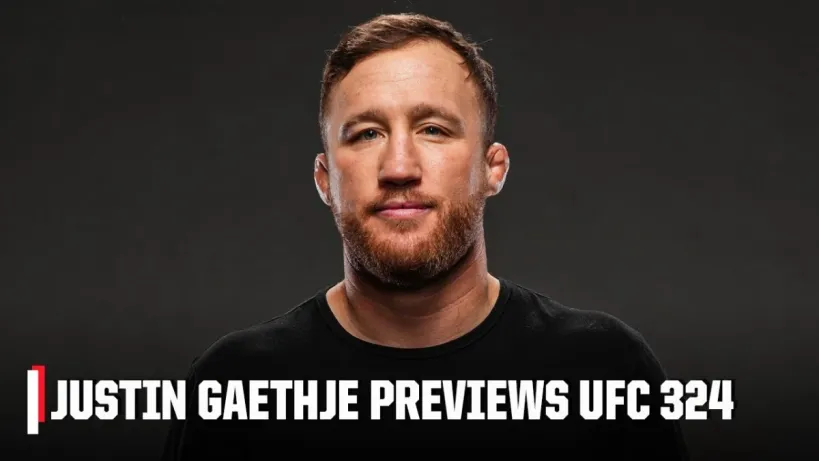 Justin Gaethje and Paddy Pimblett facing off