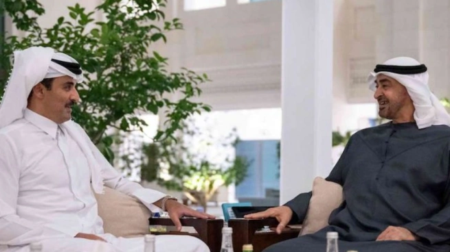 أمير قطر ورئيس الإمارات