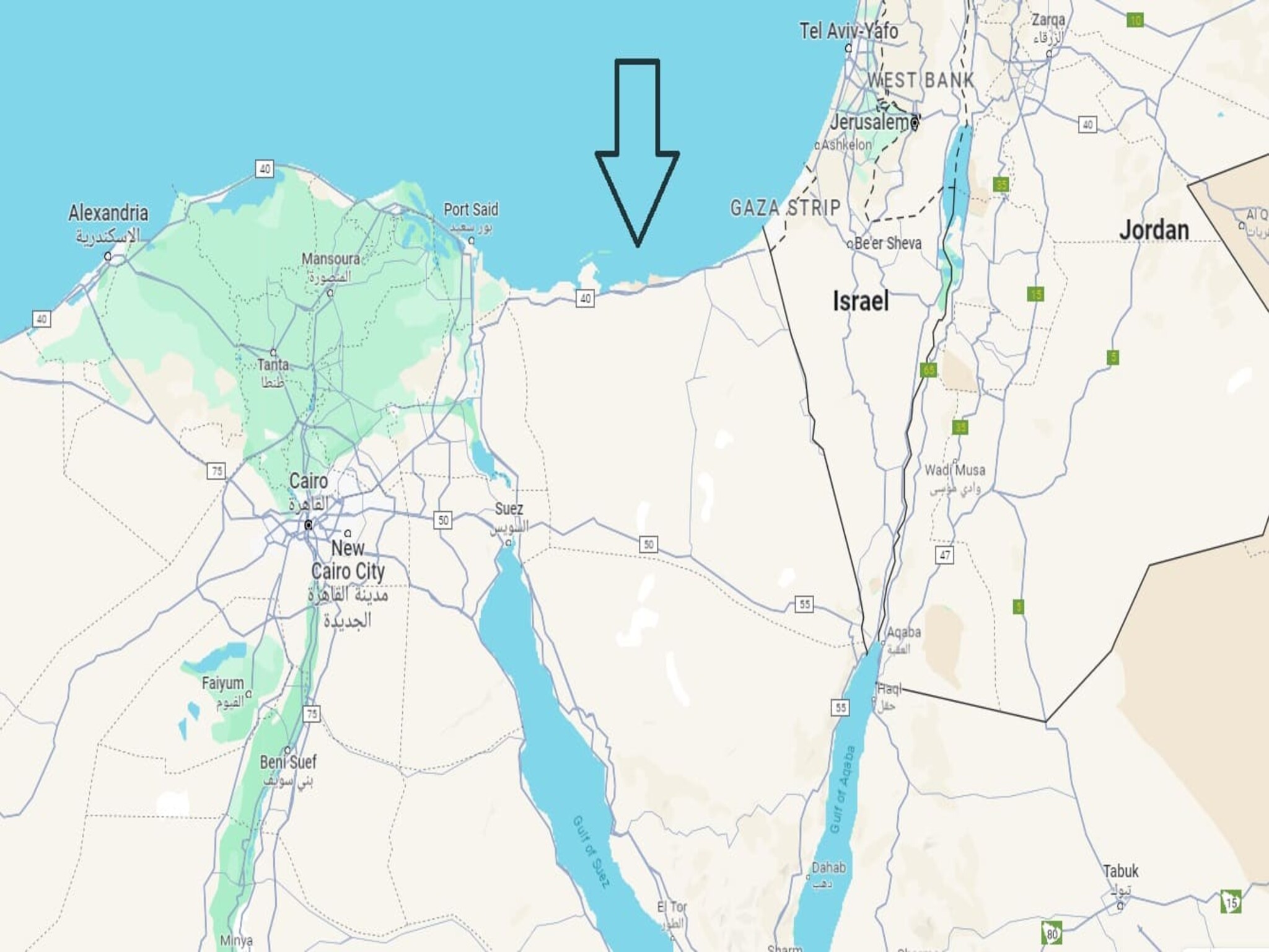 حقيقة حذف سيناء من خرائط جوجل بعد تداول أنباء عن اختفائها