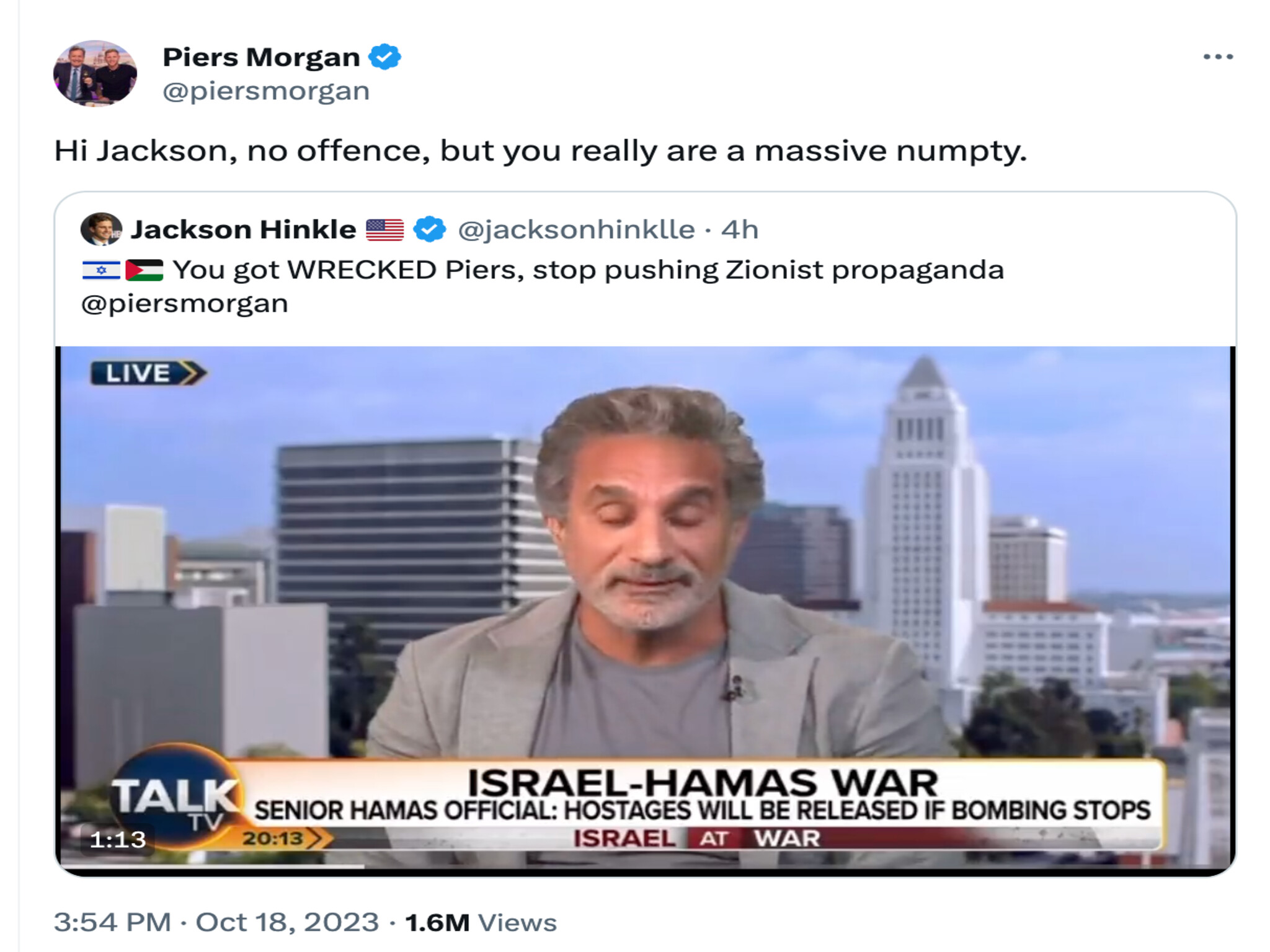 أول رد فعل من الأعلامي بيرس مورجان بعد إخفاقه في لقاء " باسم يوسف "