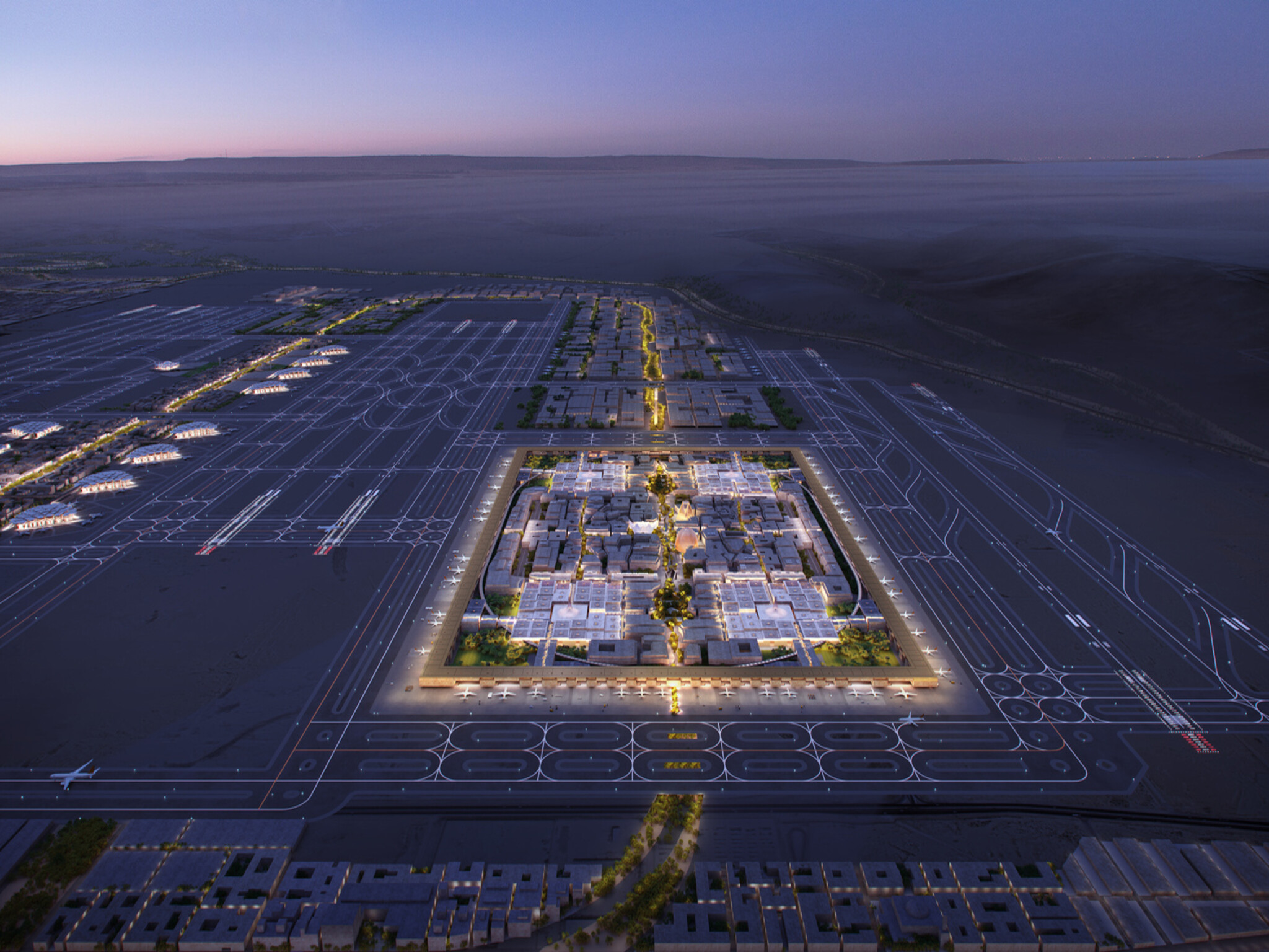 مطار الملك سلمان الجديد بمدينة الرياض روعة لا مثيل لها  