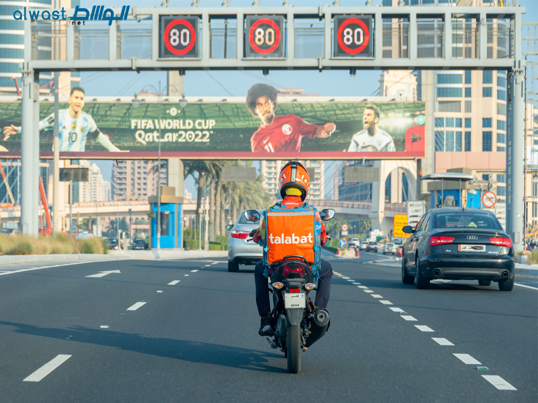 The UAE urges delivery bike drivers to avoid driving in bad weather conditions
